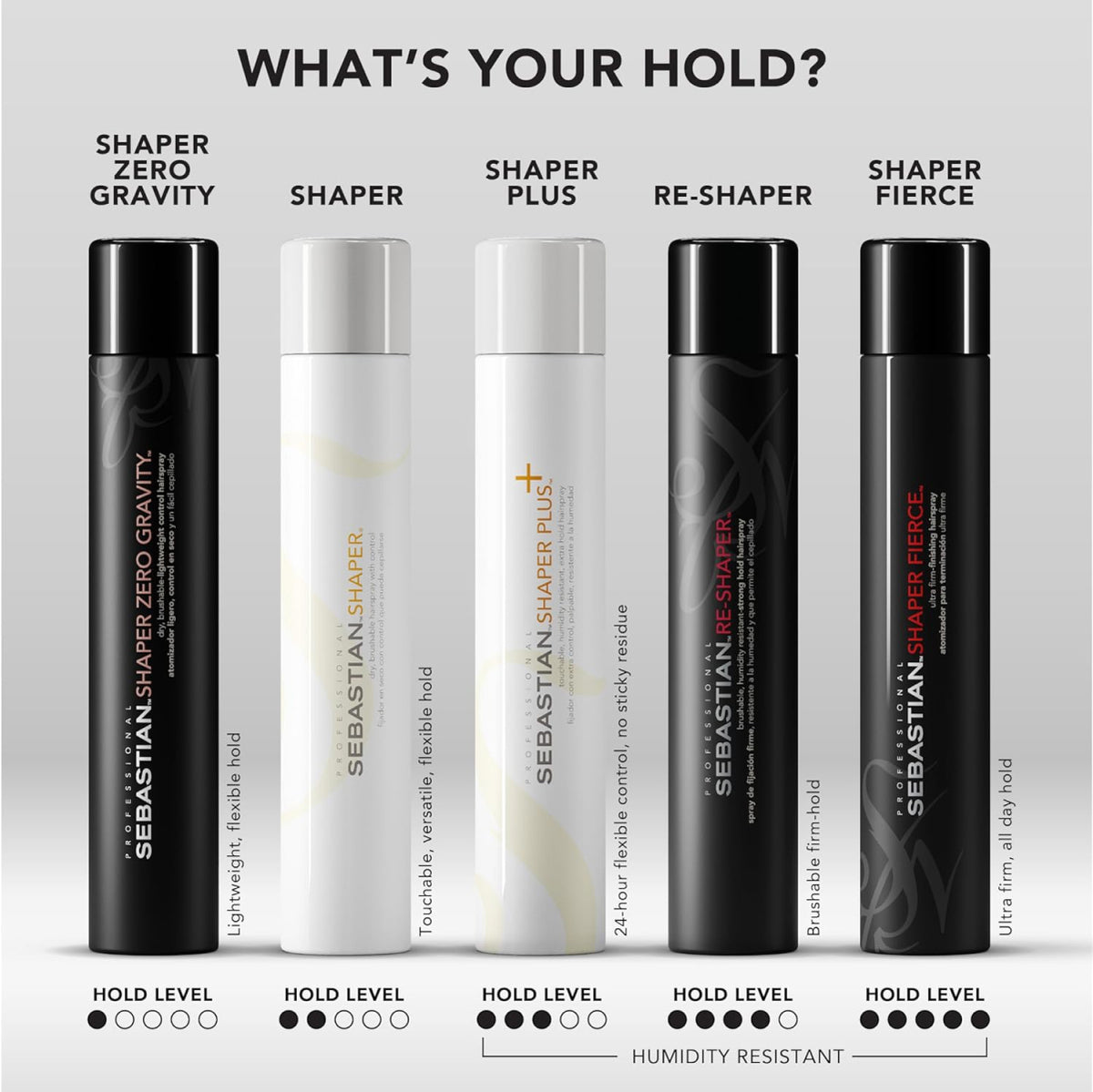 SEBASTIAN Shaper Zero Gravity, Dry, Brushable Lightweight Control Hairspray Travel Size