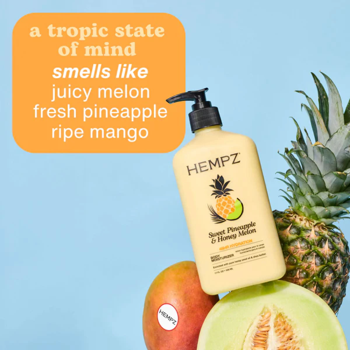 Hempz Sweet Pineapple and Honey Melon Herbal Body Moisturizer Travel Size