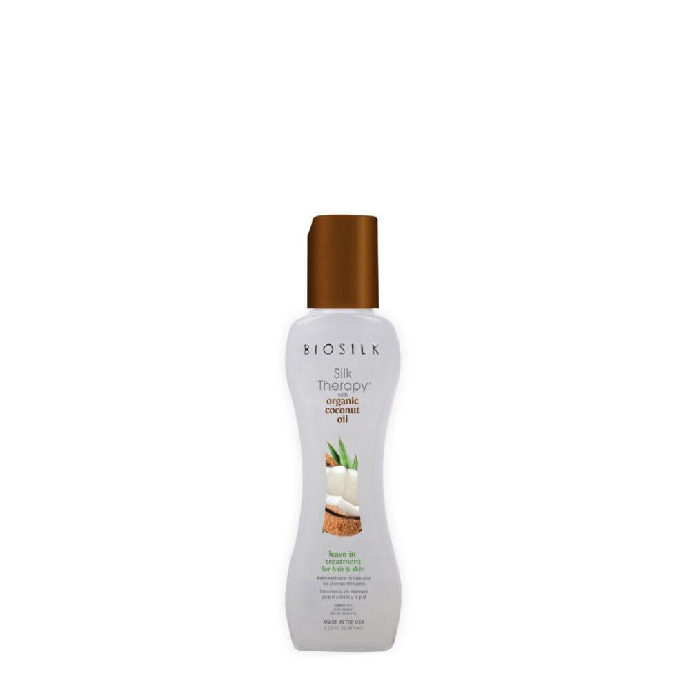 Biosilk Silk Therapy with Organic Coconut Oil Leave-In Treatment for Hair & Skin 2.26 oz