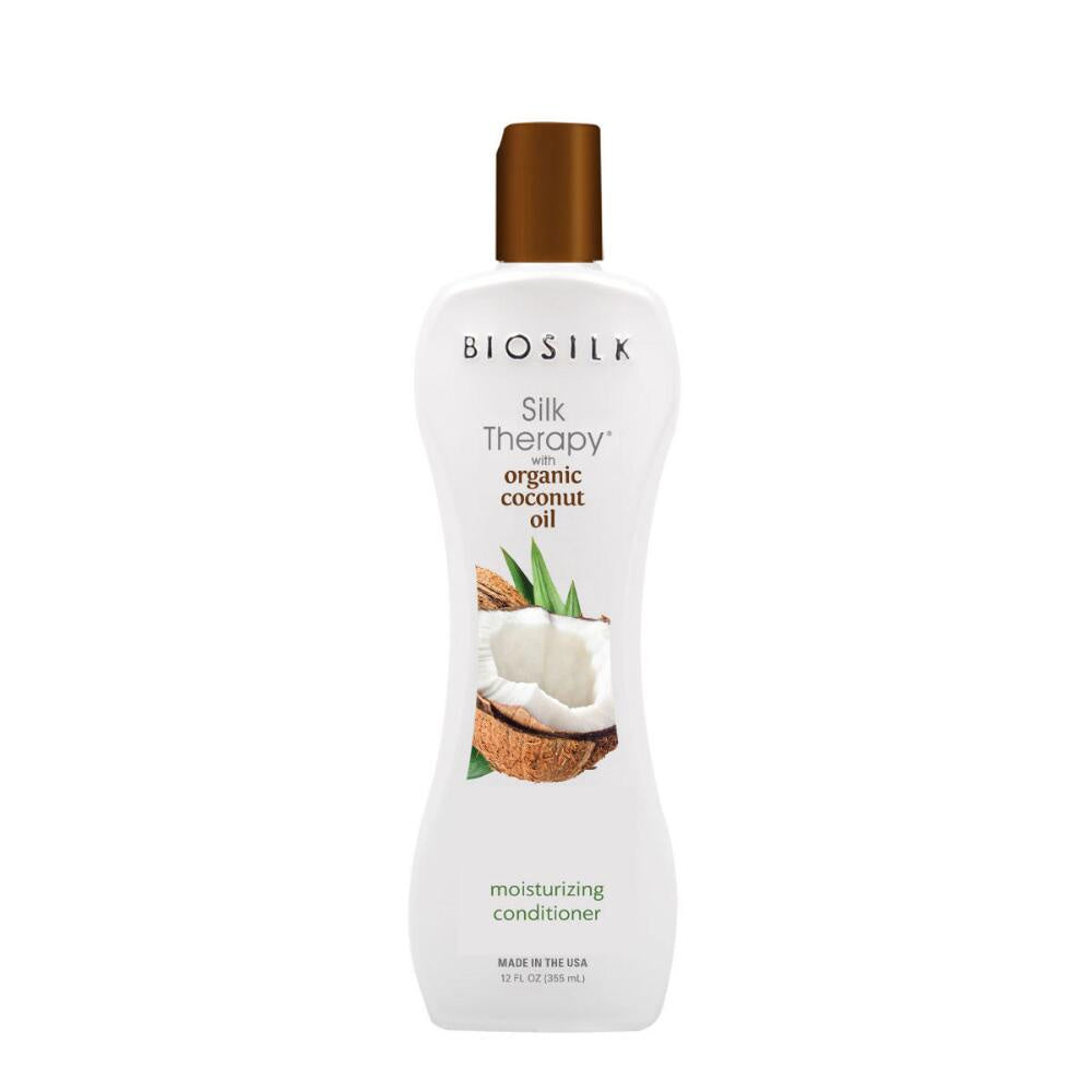 Biosilk Silk Therapy with Organic Coconut Oil Moisturizing Conditioner 12 oz