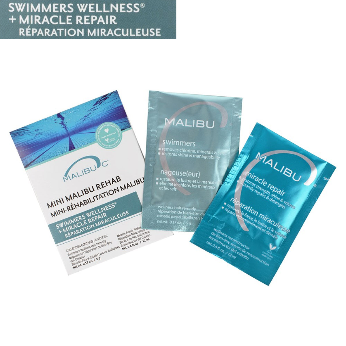 Malibu C Mini Malibu Rehab Swimmers Wellness Kit