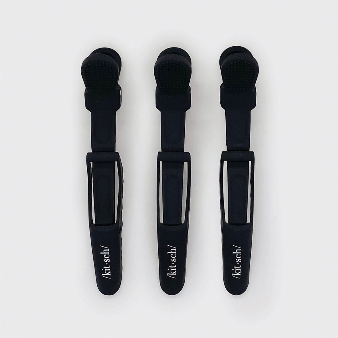 Kitsch No Slip Crocodile Clip 3pc - Black