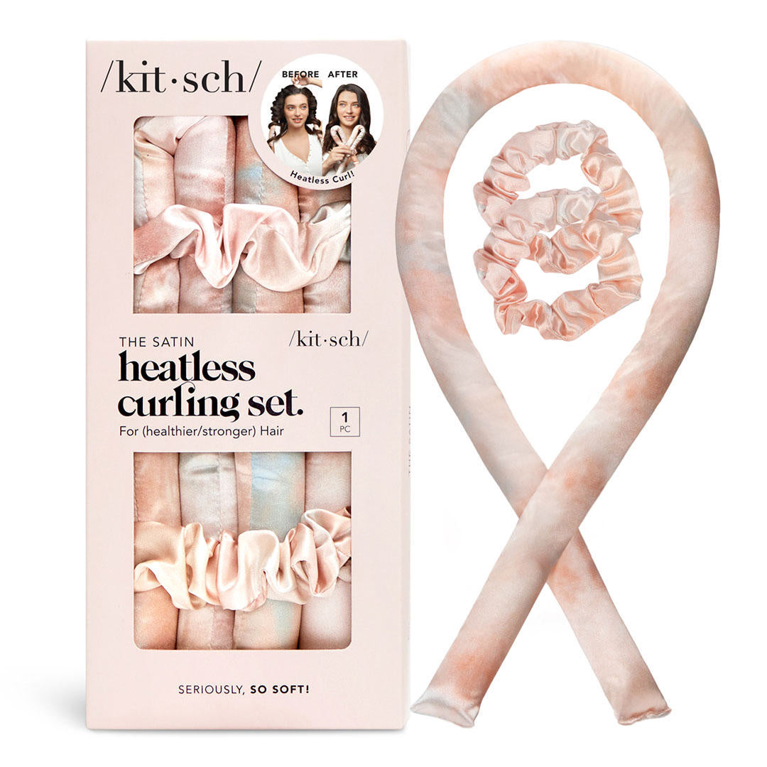 Kitsch Satin Heatless Curling Set - Sunset Tie Dye