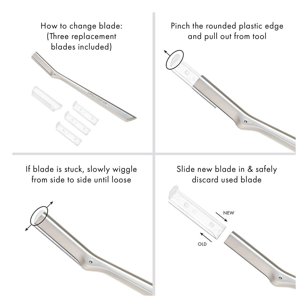 Tweezerman Facial Razor Replacement Blades