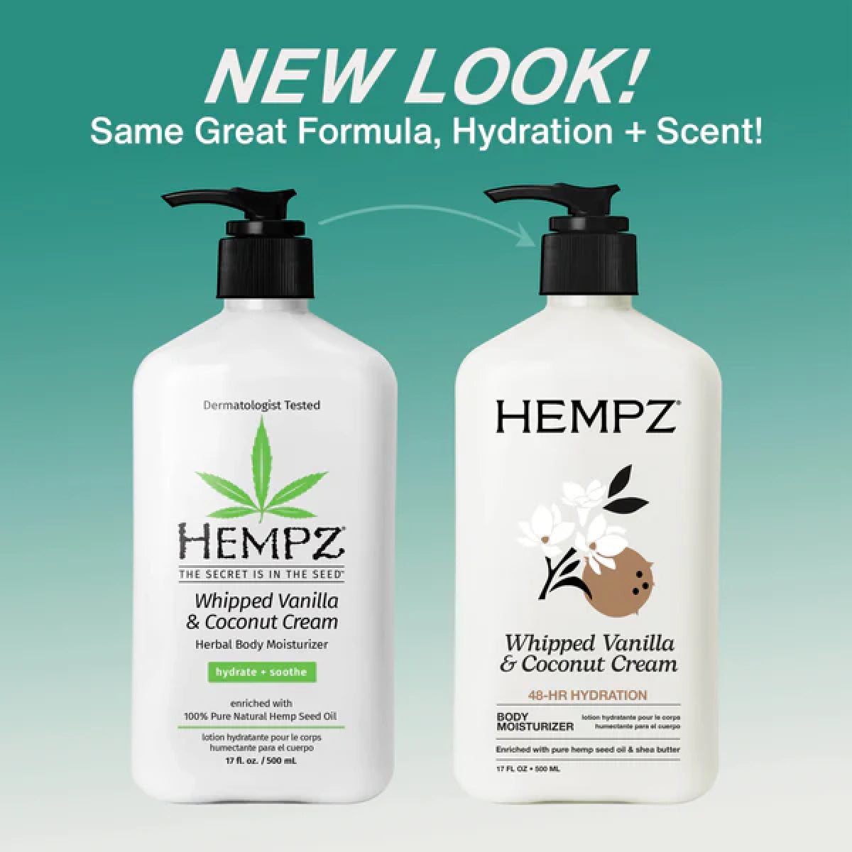 Hempz Whipped Vanilla & Coconut Cream Herbal Body Moisturizer