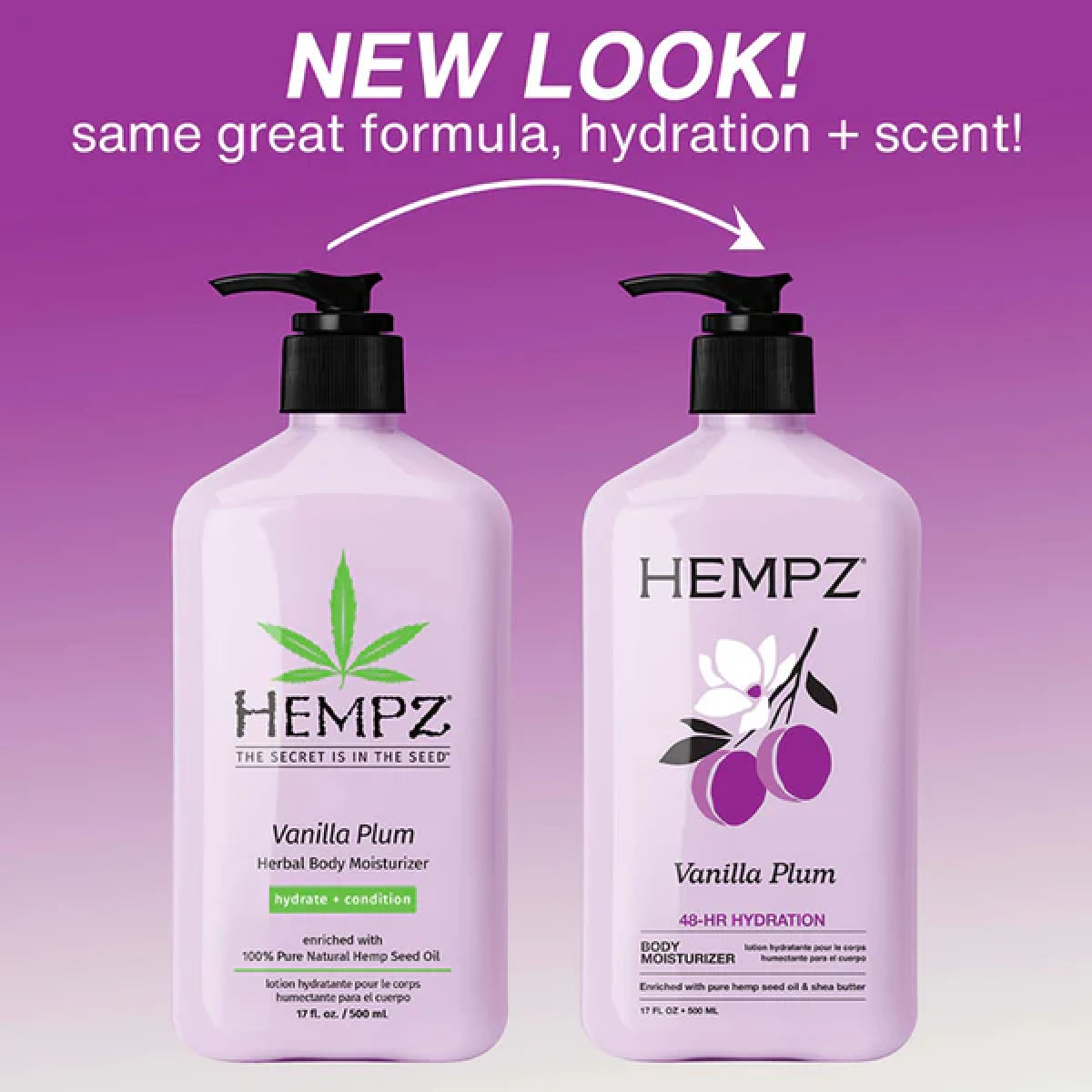 Hempz Limited Edition Vanilla Plum Herbal Body Moisturizer