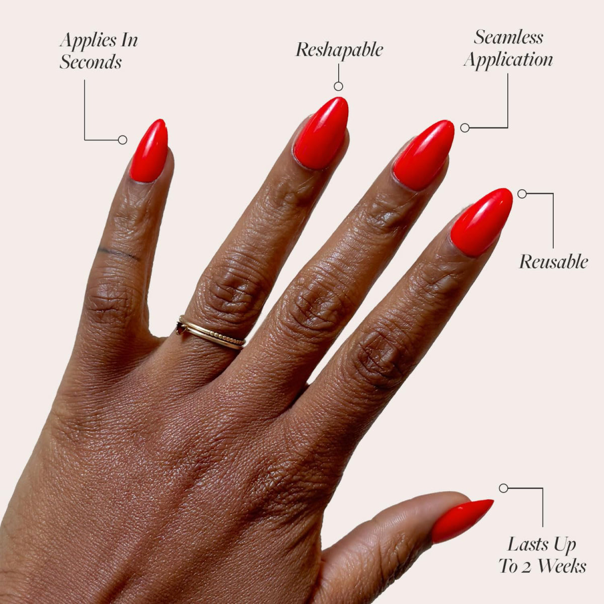 Glamnetic Classic Red Press-On Nails