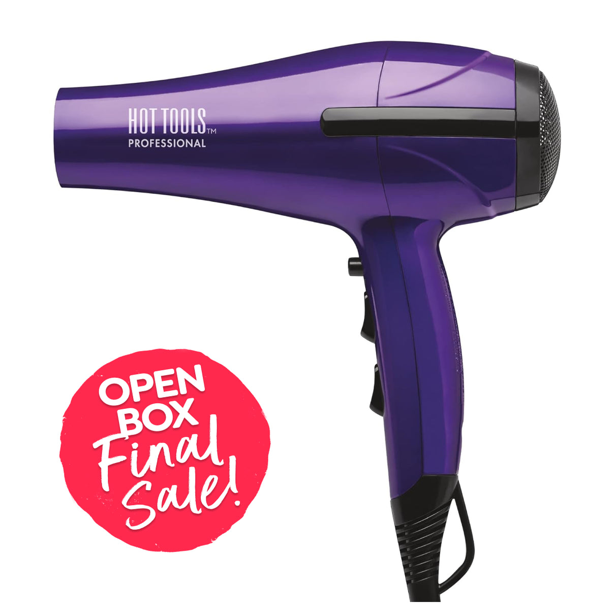 Open Box Hot Tools Turbo Ceramic + Ionic Hair Dryer Purple (Final Sale)