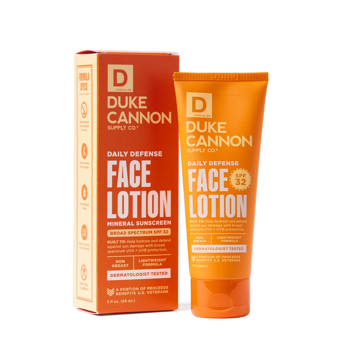 Duke Cannon Daily Defense Face Lotion SPF32