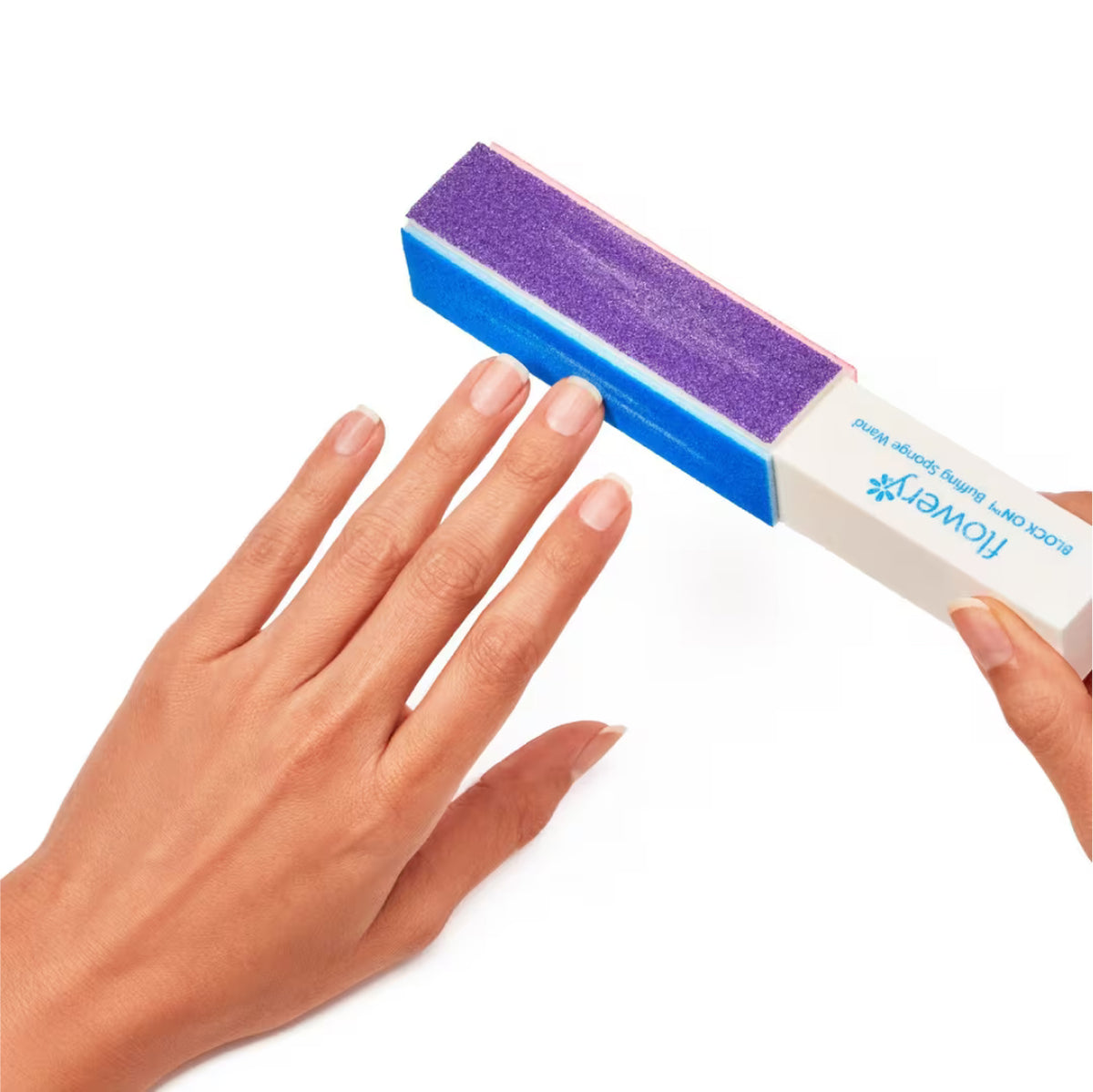Flowery Block On Buffing Sponge Wand