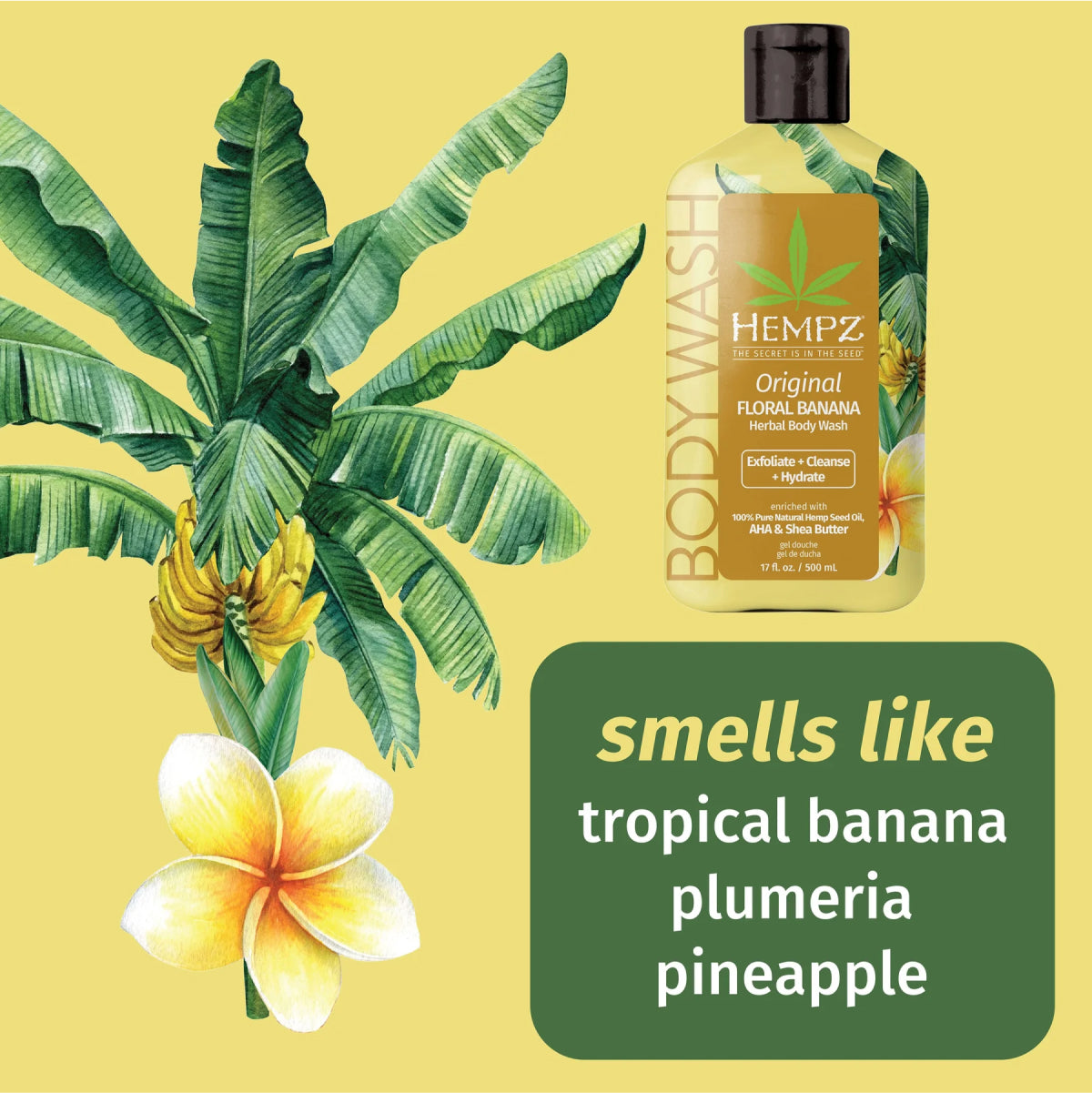 Hempz Original Floral Banana Body Wash