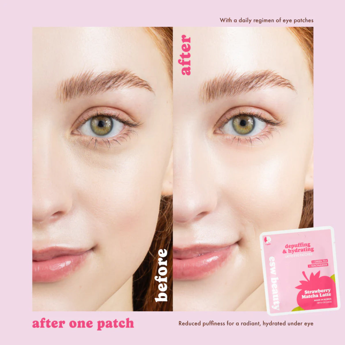 ESW Beauty Strawberry Matcha Latte Depuffing & Hydrating Eye Patches