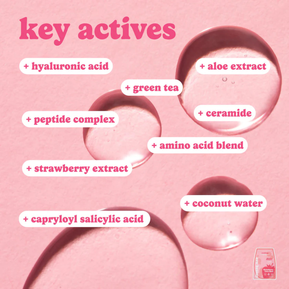 ESW Beauty Strawberry Coco Rosé Soothing Biocellulose Mocktail Mask