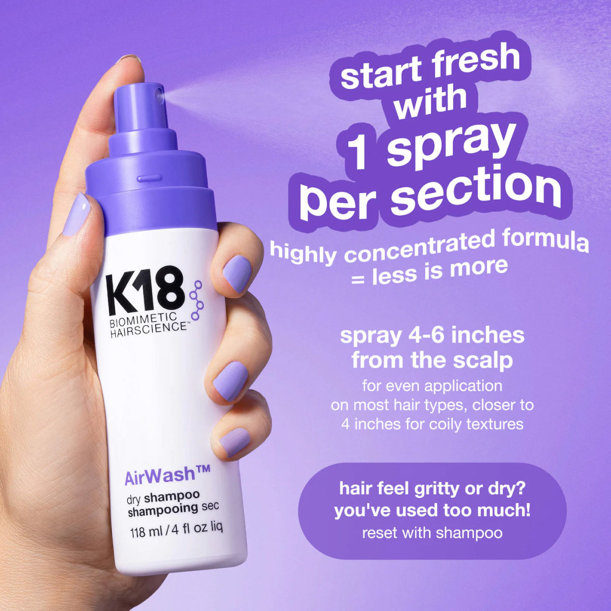 K18 AirWash Dry Shampoo