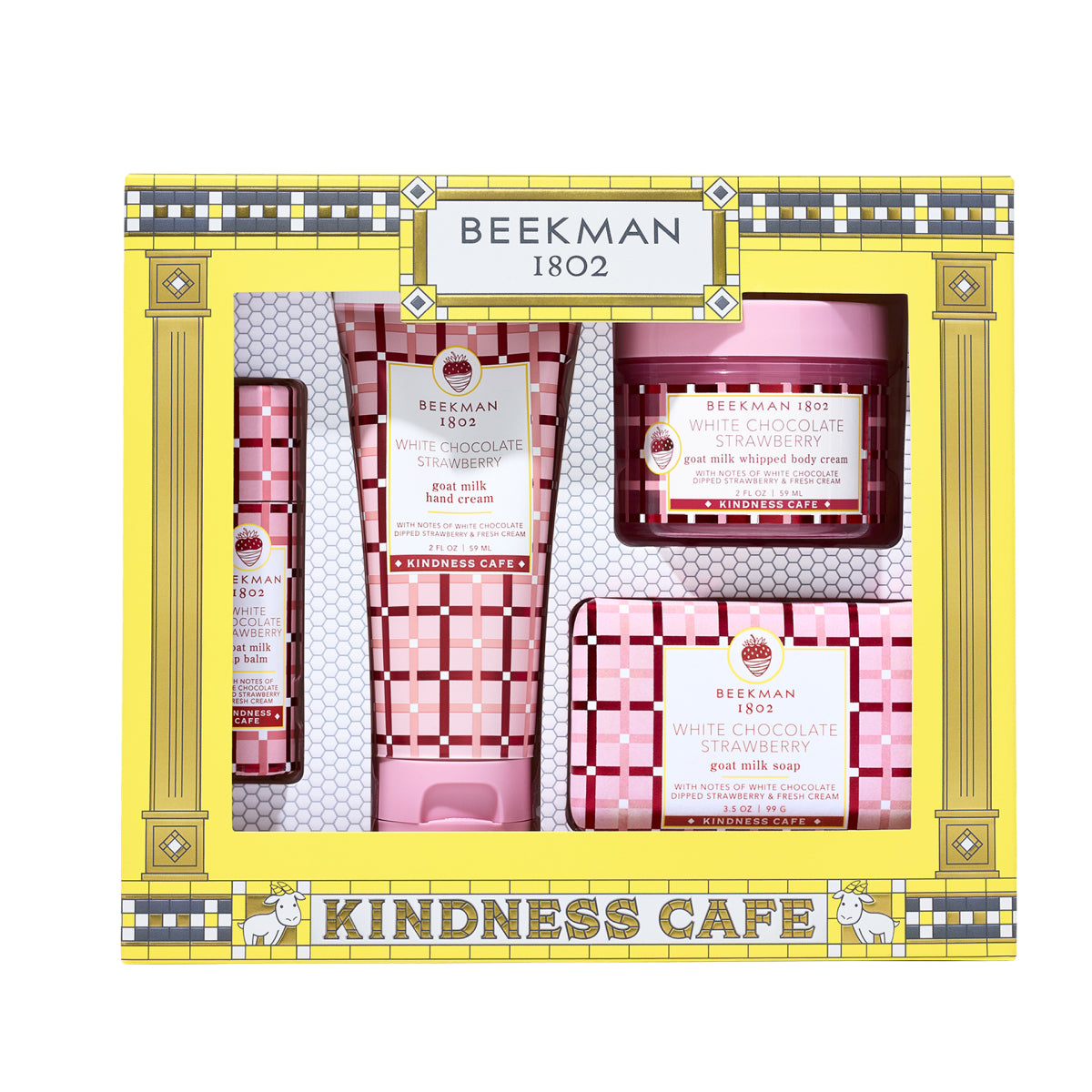 Beekman 1802 Deluxe Body Care Set - White Chocolate Strawberry