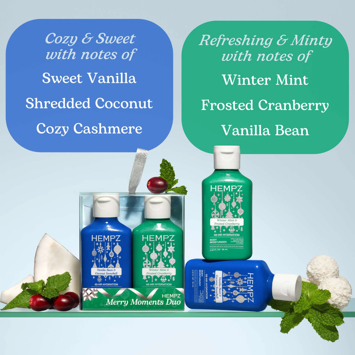 Hempz Merry Moments Mini Moisturizing Holiday Lotions Gift Set