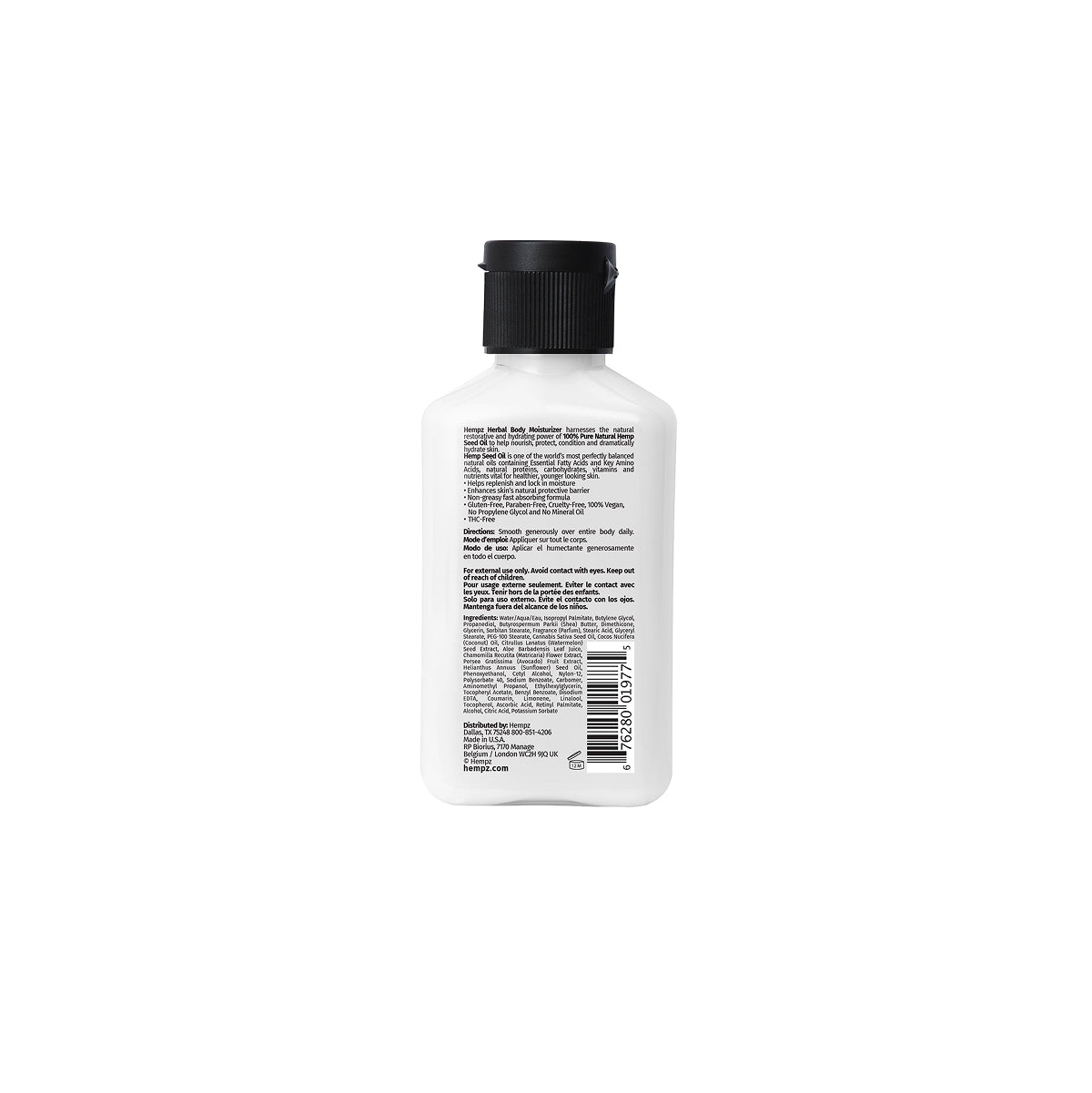 Hempz Fresh Coconut and Watermelon Herbal Moisturizer Travel Size