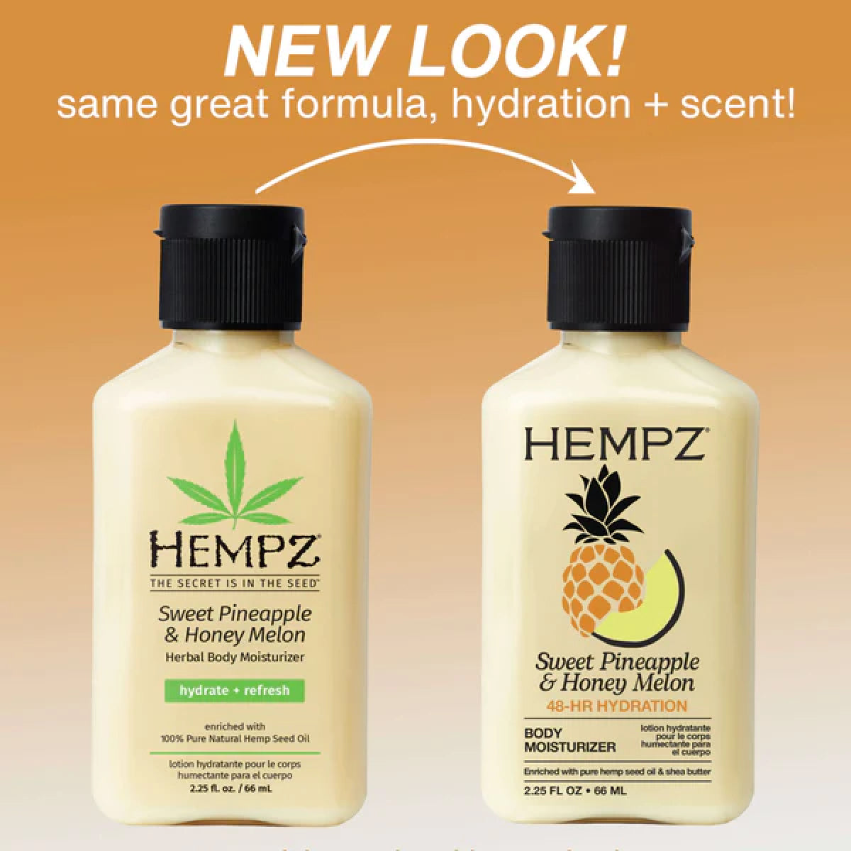 Hempz Sweet Pineapple and Honey Melon Herbal Body Moisturizer Travel Size