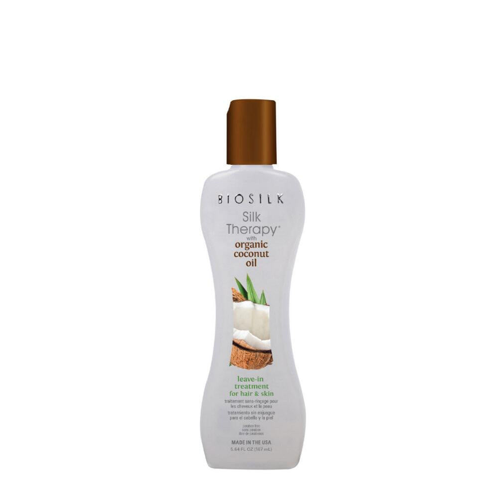 Biosilk Silk Therapy with Organic Coconut Oil Leave-In Treatment for Hair & Skin 5.64 oz