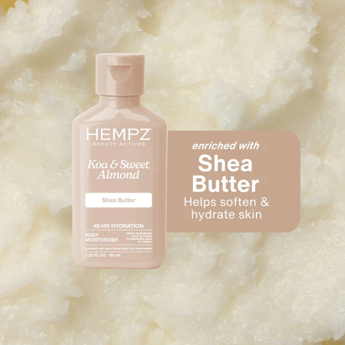 Hempz Koa & Sweet Almond Smoothing Herbal Body Moisturizer Travel Size