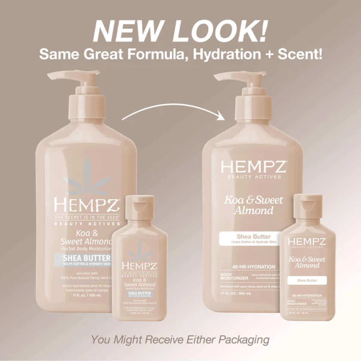 Hempz Koa & Sweet Almond Smoothing Herbal Body Moisturizer