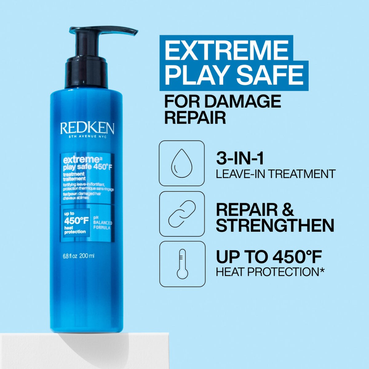 Redken Extreme Play Safe Heat Protection and Damage Repair Treatment