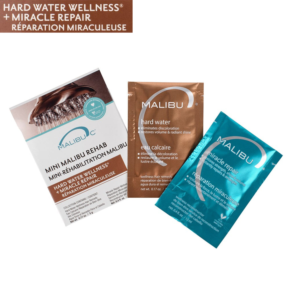 Malibu C Mini Malibu Rehab Hard Water Wellness Kit
