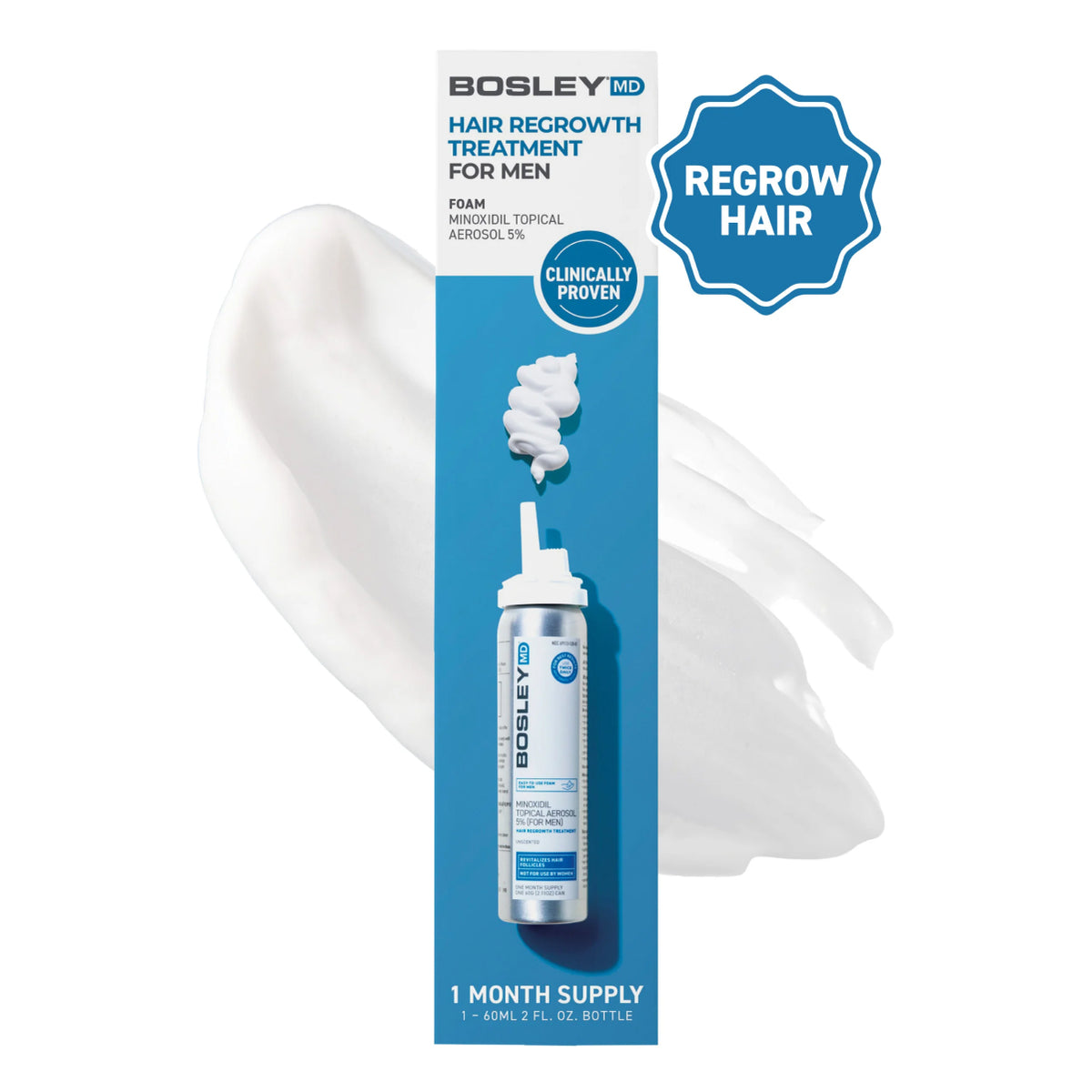 Bosley Men's Extra Strength Minoxidil 5% Topical (Foam)