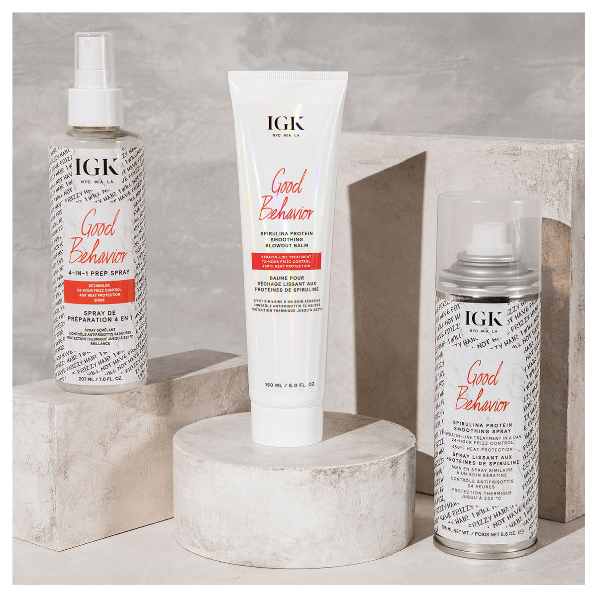 IGK Good Behavior Spirulina Protein Anti-Frizz Smoothing Blowout Balm