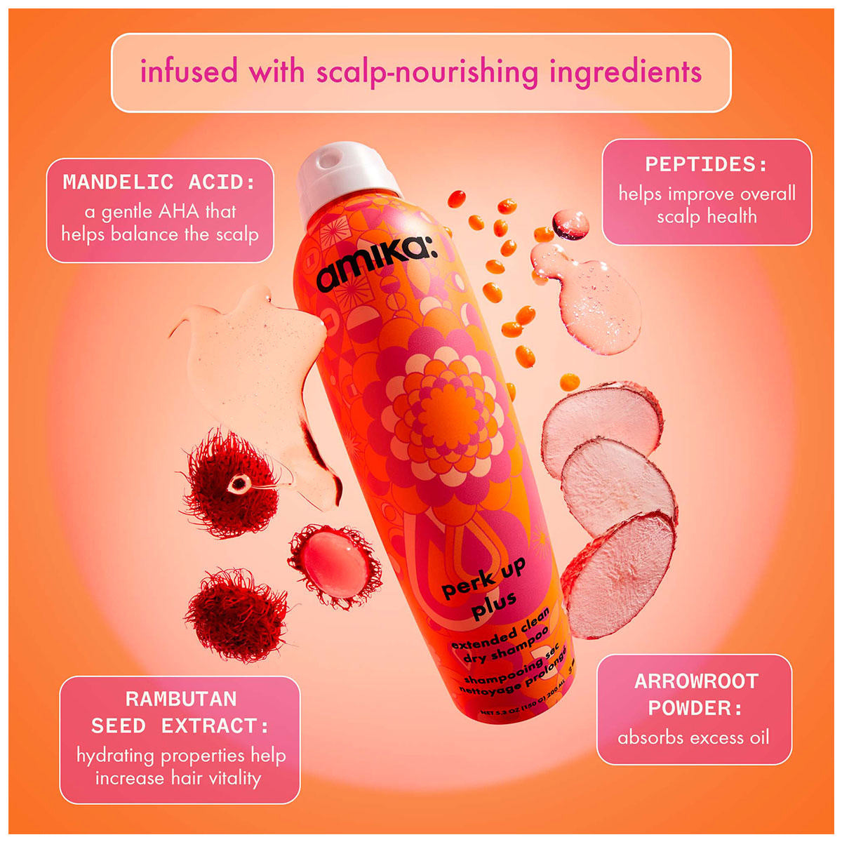 amika Perk Up Plus Extended Clean Dry Shampoo