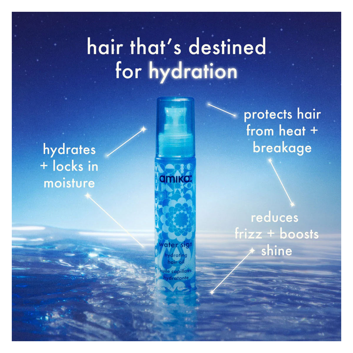 amika Water Sign Hydrating Hair Oil
