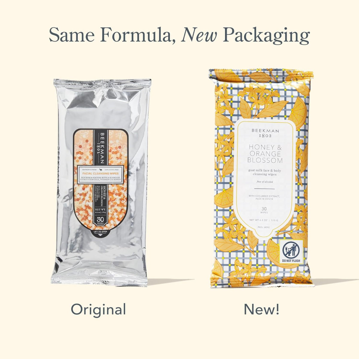 Beekman 1802 Honey & Orange Blossom Face Wipes