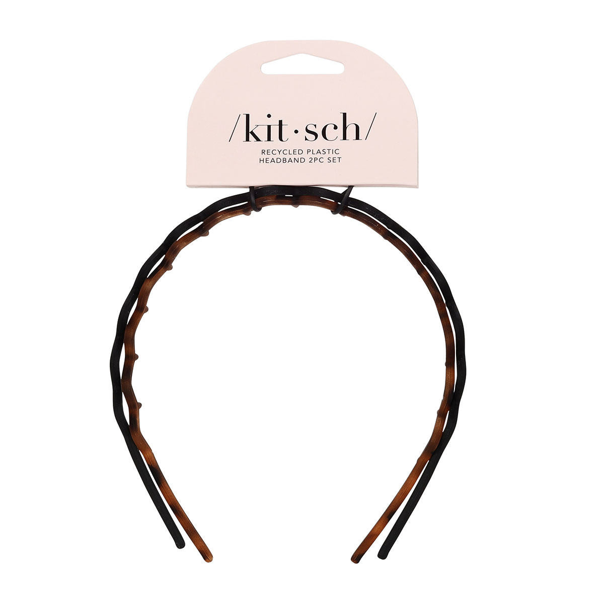 Kitsch Recycled Plastic Zig Zag Headband 2 pc Set
