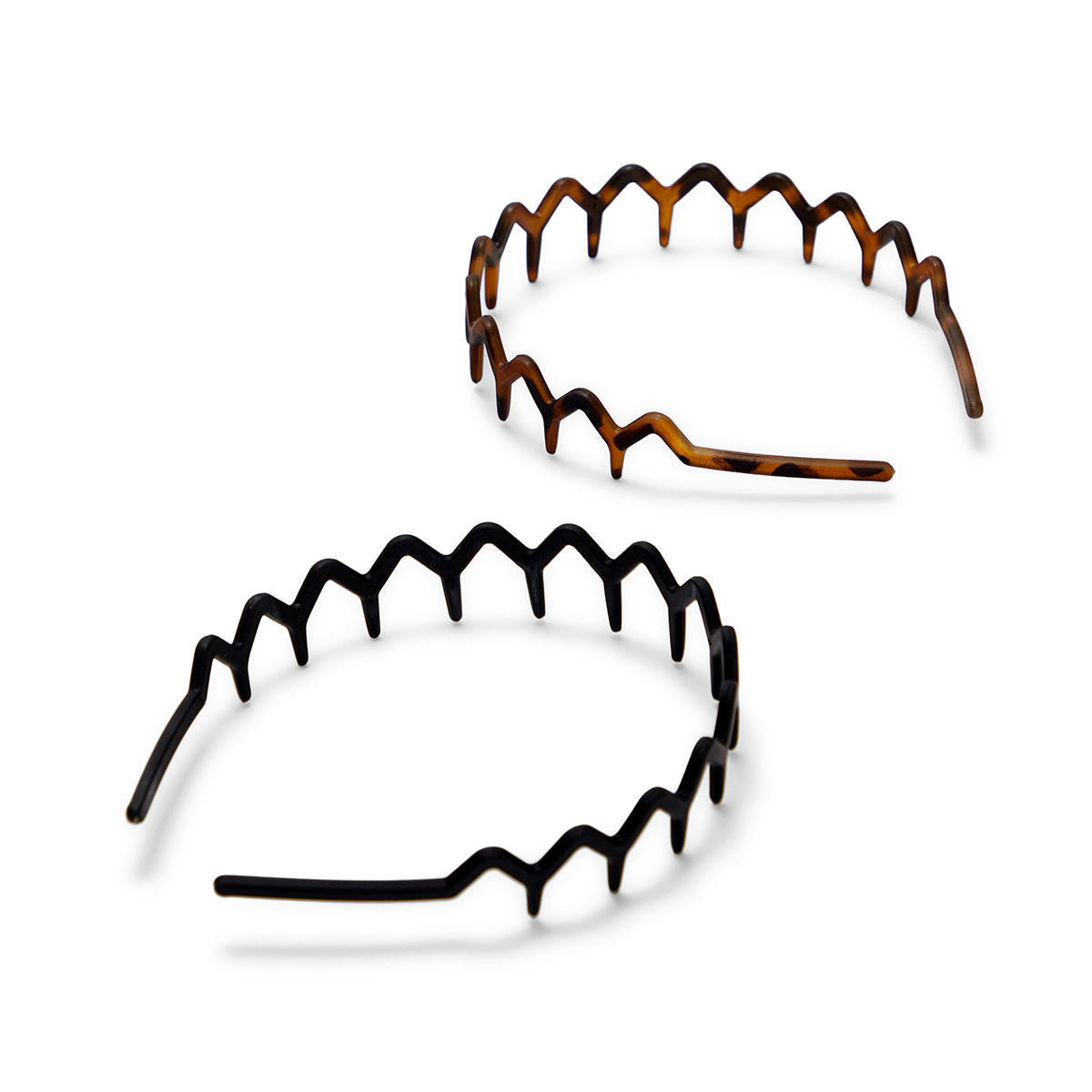 Kitsch Recycled Plastic Zig Zag Headband 2 pc Set