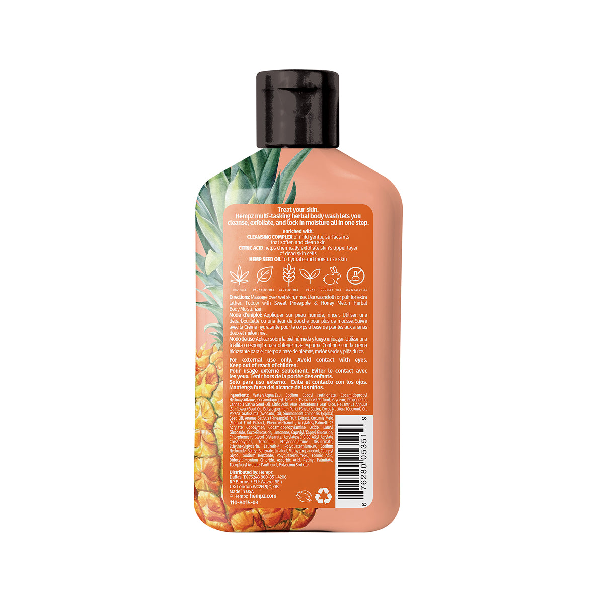Hempz Sweet Pineapple & Honey Melon Body Wash