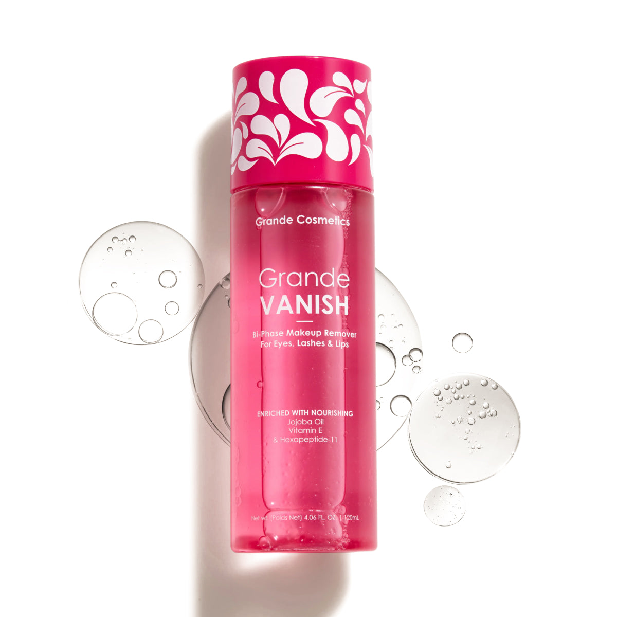 Grande Cosmetics GrandeVANISH Bi-Phase Makeup Remover for Eyes, Lashes & Lips