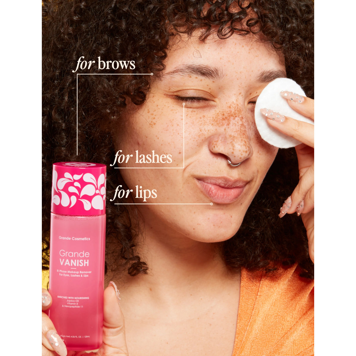 Grande Cosmetics GrandeVANISH Bi-Phase Makeup Remover for Eyes, Lashes & Lips