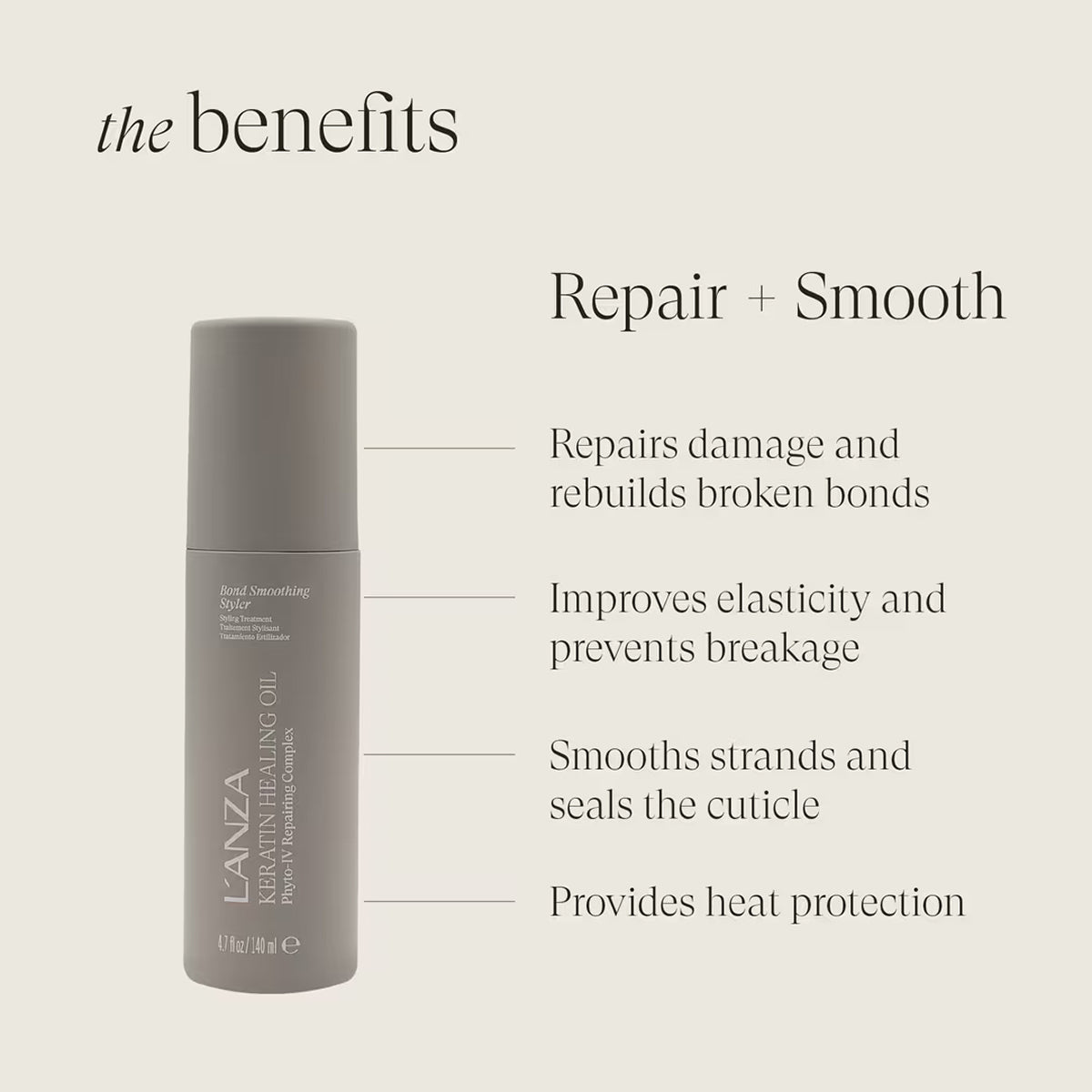 LANZA Keratin Healing Oil Bond Smoothing Styler