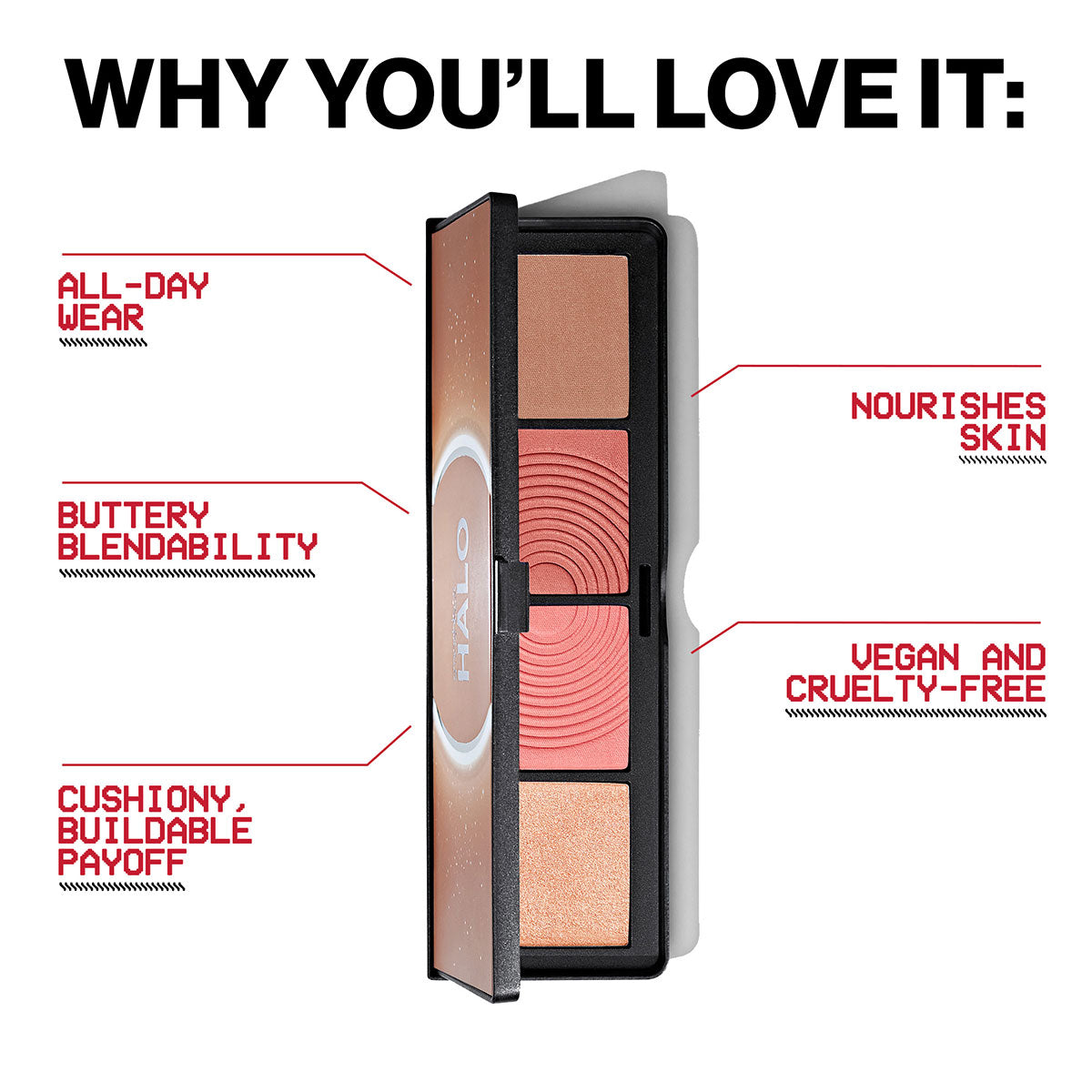 Smashbox Halo Sculpt + Glow Face Palette with Vitamin E