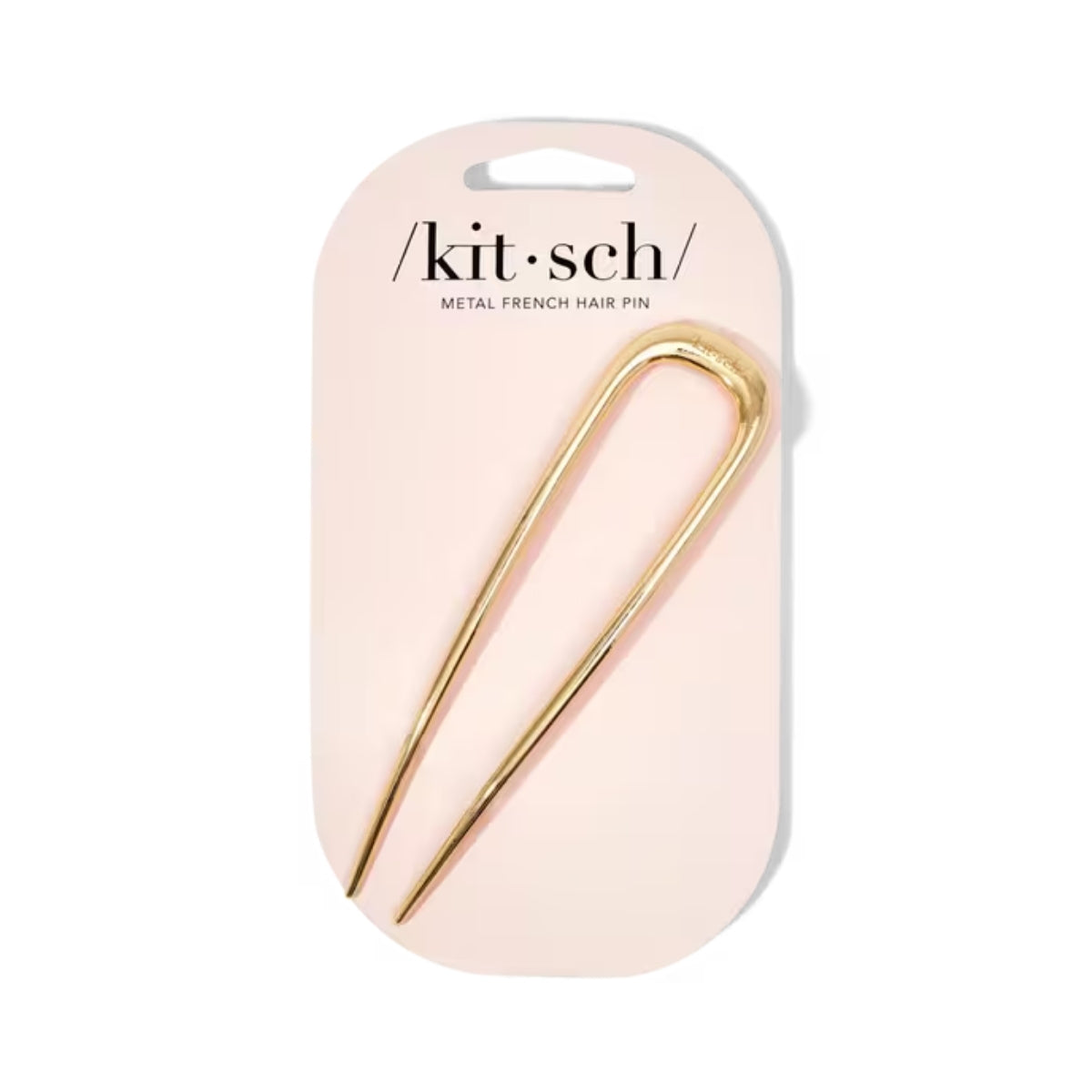 Kitsch Metal French Hair Pin - Gold