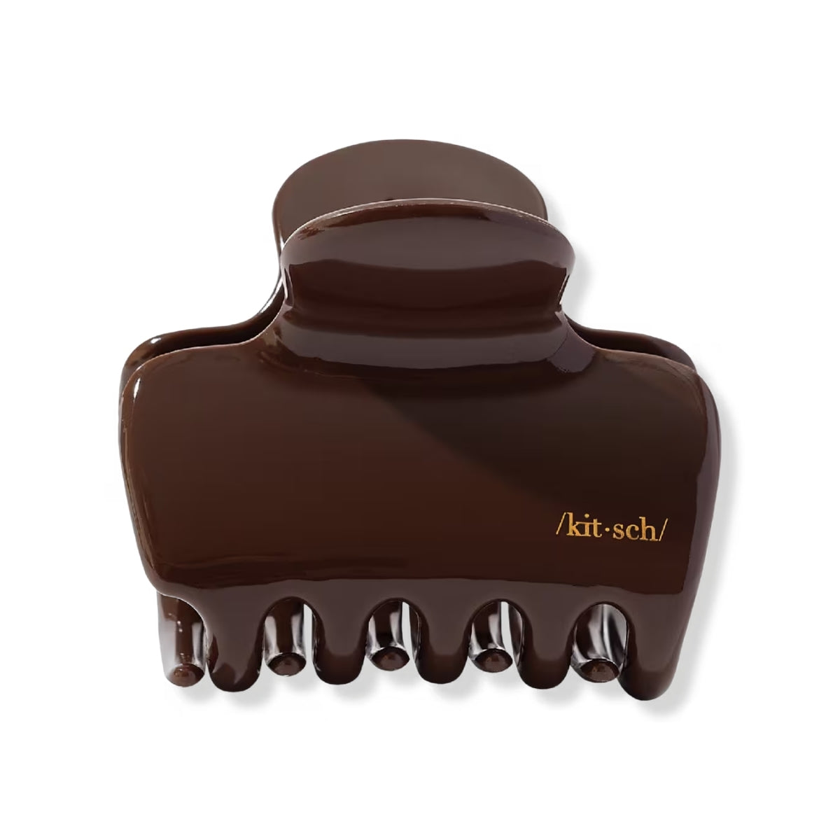Kitsch Recycled Plastic Large Puffy Claw Clip - Chocolate