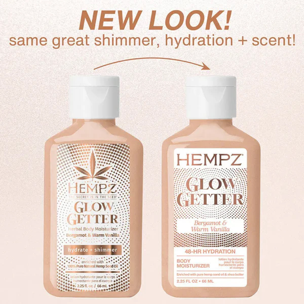 Hempz Mini Glow Getter Herbal Body Moisturizer with Shimmer