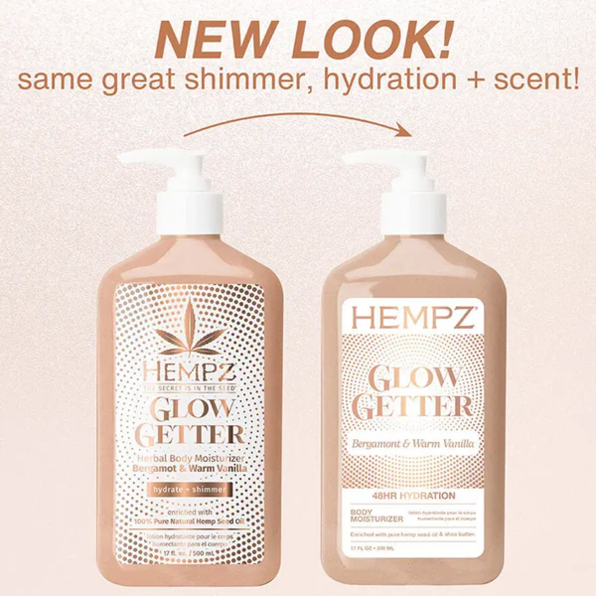 Hempz Glow Getter Herbal Body Moisturizer with Shimmer