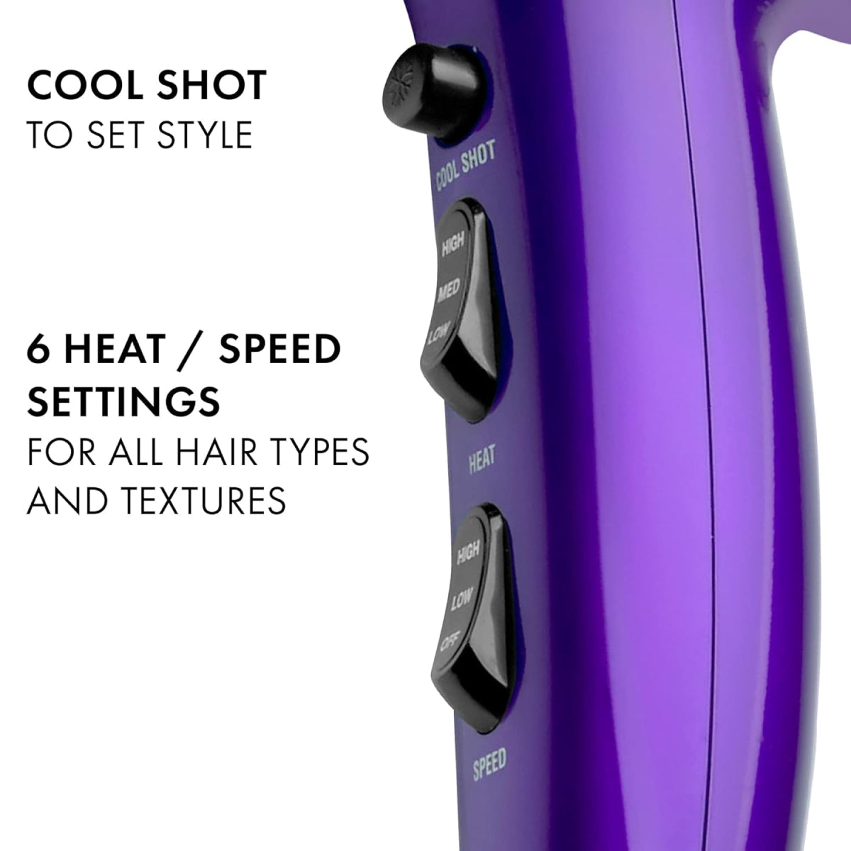 Open Box Hot Tools Turbo Ceramic + Ionic Hair Dryer Purple (Final Sale)