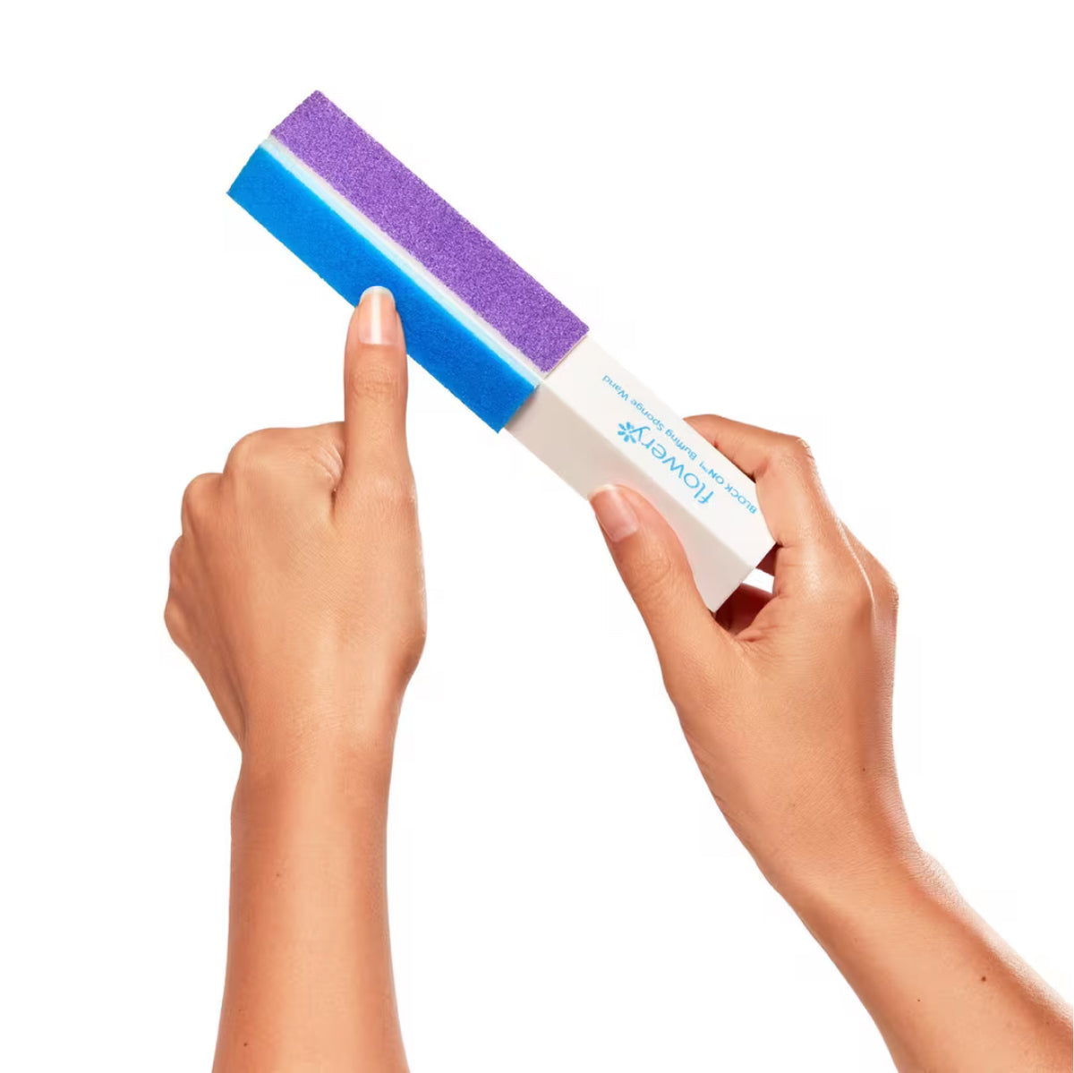 Flowery Block On Buffing Sponge Wand