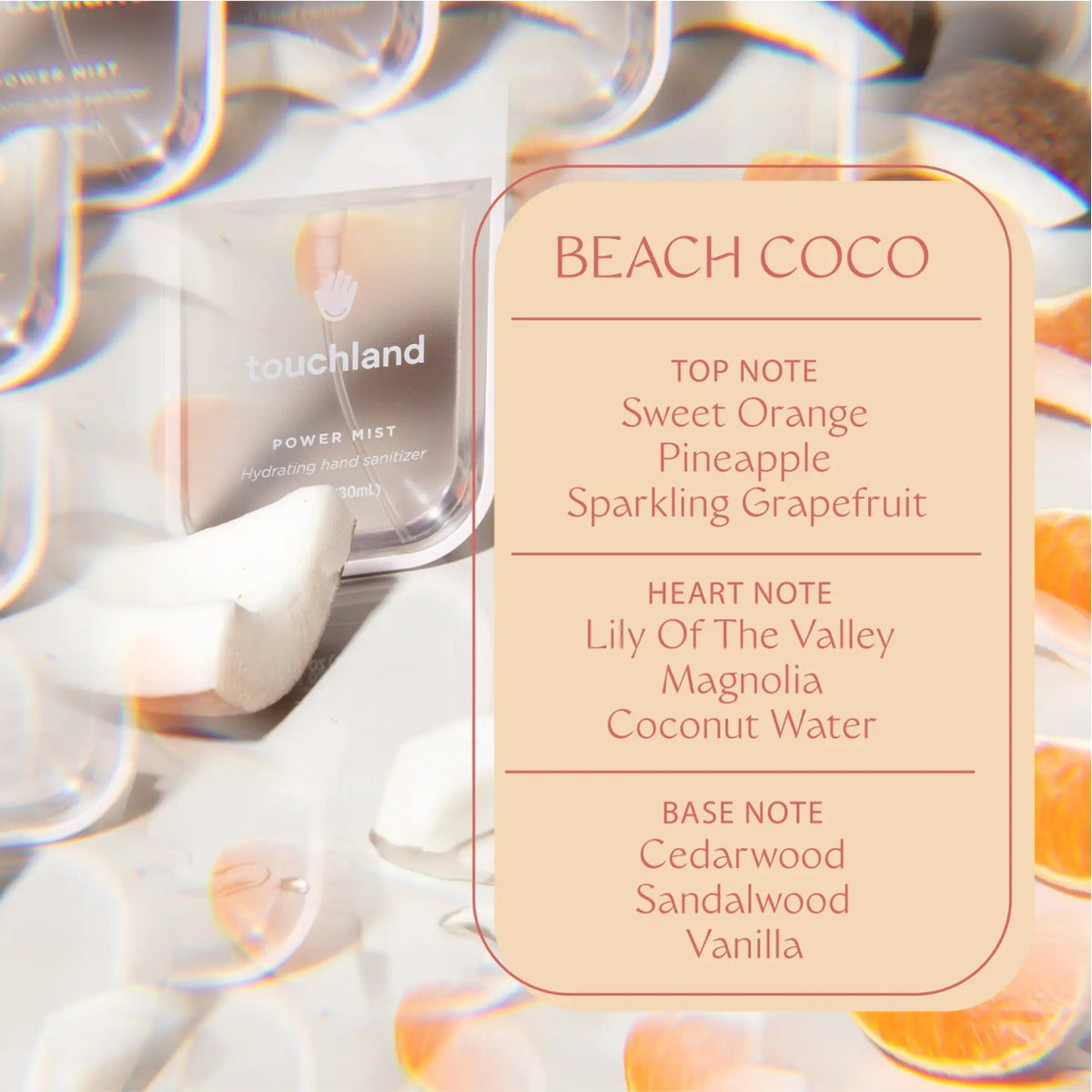 Touchland Power Mist Hydrating Hand Sanitizer - Beach Coco