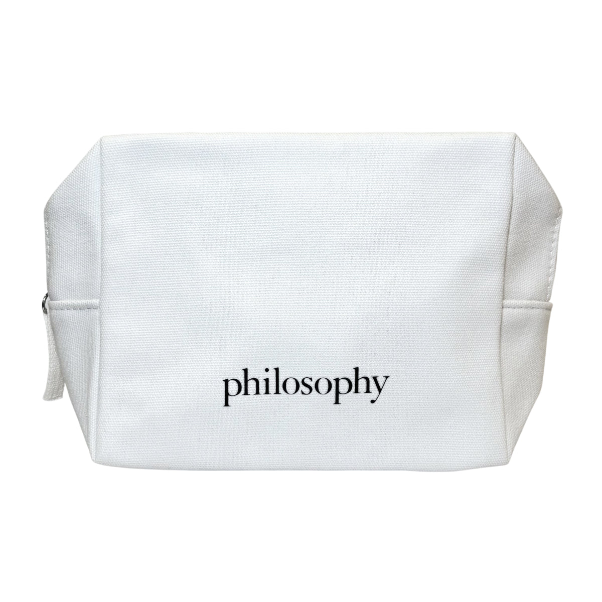 Philosophy White Canvas Cosmetic Bag