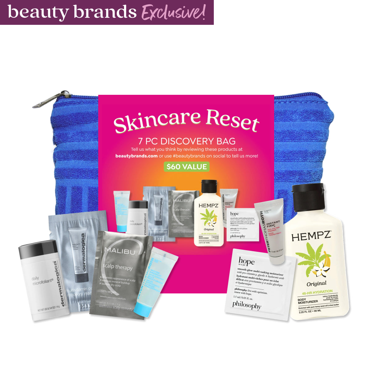 Beauty Brands Skincare Reset Discovery Bag
