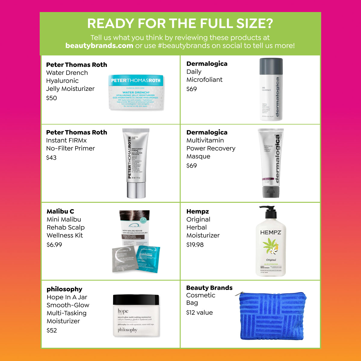 Beauty Brands Skincare Reset Discovery Bag