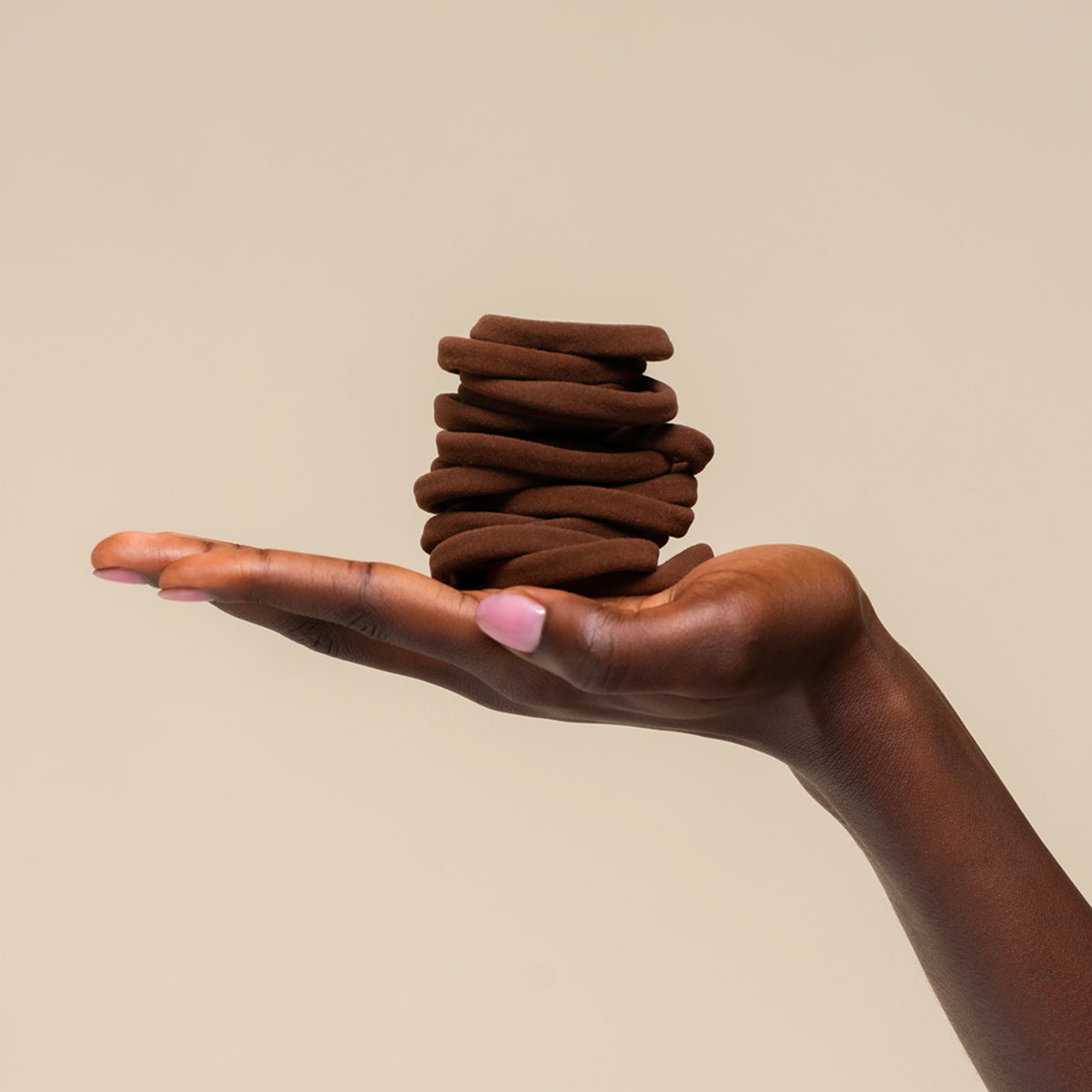 Kitsch Seamless Hair Elastic Chocolate 20pc